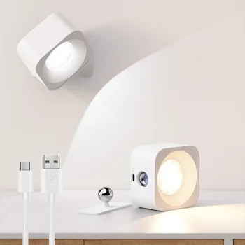 USB Акумулаторна батерия Led монтиран на стената Лампа със Сензорен контрол и Дистанционно Управление, Безжичен Стенни осветителни Тела-Аплици за Спални, Лампа За Четене
