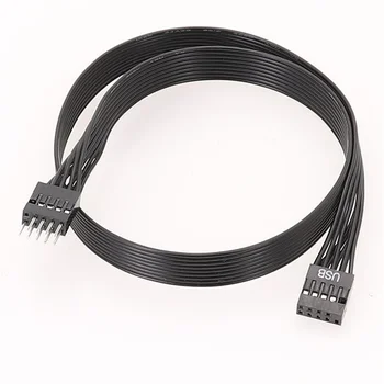 1-10 бр. дънна платка 9Pin USB 2.0 удължителен кабел Dupont кабел за предаване на данни кабел за кабелна линия 30 см за КОМПЮТЪР DIY