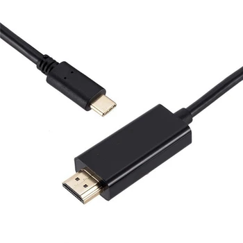 1,8 М Кабел Type C-HDMI USB 3,1 Кабел Type-C-HDMI е Съвместим с адаптер 4K За S9/S8/Note 9 USB-C
