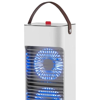 1 комплект мини-персонален климатик, тенис на преносим овлажнител PVC с led USB вентилатора за работния плот