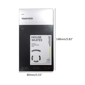 1 Комплект Стъклени Крачета За Мишка TALONGAMES Подложка За Мишка Скейт Фишове Стикер за Безжични Геймърски Мишки Logitech GPRO С Кръгла Ръба на T3EB