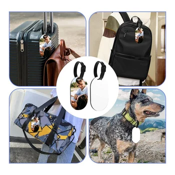 10 бр. Комплект багажных birk, празна пътна чанта, багажни етикети с лента, двустранно етикет за куфар от МДФ