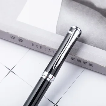 10 бр. неутрална маслен метална химикалка писалка в насипно състояние, Ретро бизнес, креативен подарък, въртящата офис канцелярская метална дръжка