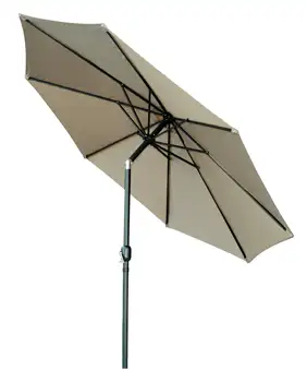10 ' Наклонен кривошипный чадър за двор, кафяв