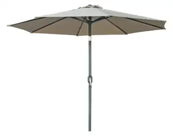 10 ' Наклонен кривошипный чадър за двор, кафяв