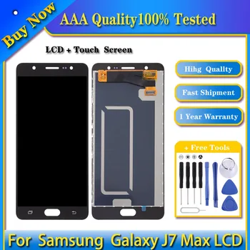 100% Тествани OEM LCD екран за Galaxy J7 Max/G615 с Цифрователем Пълното Изграждане (черен) Резервни Части за вашия телефон
