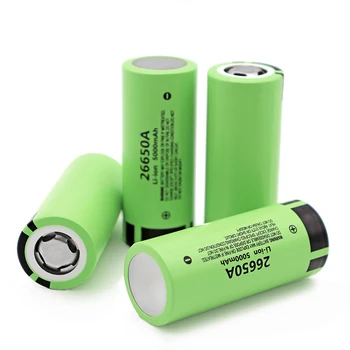 100% чисто Нов Оригинален висок клас батерия 26650 5000 mah 3,7 В 50A литиево-йонна акумулаторна батерия за 26650A led фенерче + зарядно устройство