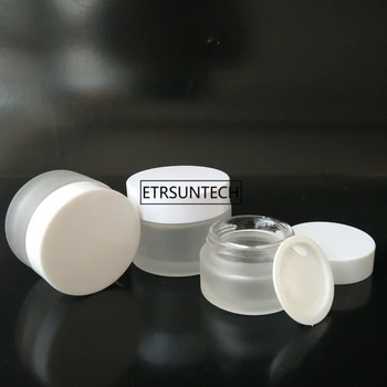 100шт, 5 g, 10 g, 20 g, 30 g, 50 g, Стъклени буркани за крем Козметична опаковка с капак, пластмасови капачки и вътрешна празни малки стъклени буркани F2390