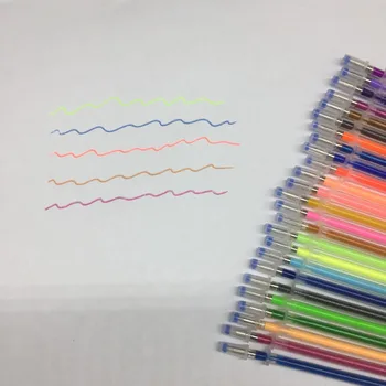 12 24 36 48 60 цвята/комплект Химикалка гел писалка със светкавица, карфиол, бензиностанция, пълна сверкающая бензиностанция, писалка за рисуване, цветна писалка за рисуване