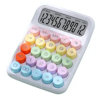12-цифрен калкулатор Преносим офис калкулатор Настолен калкулатор Ръчен механичен бутон калкулатор за бизнес и домашен офис