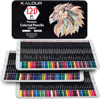 120 цветни моливи премиум-клас, комплект за colorization книги за възрастни, професионален молив за чертане, рисуване на скици, перушина, смесване