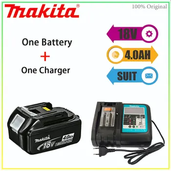 18V 4.0 Ah Makita 100% Оригинален С led литиево-йонна батерия заместител на LXT BL1860B BL1860 BL1850 акумулаторна батерия електроинструменти Makita