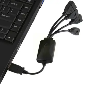 1бр 4 В 1 ХЪБ USB Компютърен Сплитер 4 Порт Micro USB За Android Tablet pc PC Мощност на Зареждане на Главината Кабелен Конектор A5K7