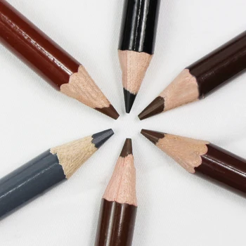 1бр 6 цветен молив за вежди Класически натурални, лесно окрашиваемый, водоустойчиви, устойчиви на пот модерен молив за вежди за грим