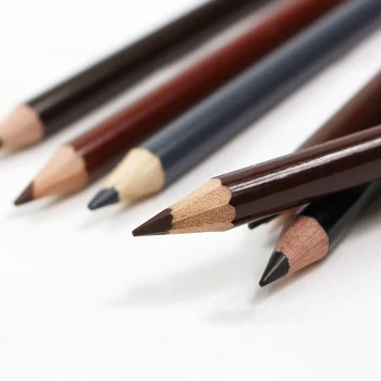 1бр 6 цветен молив за вежди Класически натурални, лесно окрашиваемый, водоустойчиви, устойчиви на пот модерен молив за вежди за грим