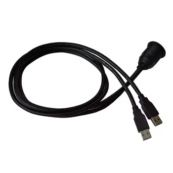 2 порта Dual USB 3.0 удължител AUX за скрит монтаж на авто удължителен кабел за кола за автомобил, камион, лодка с мотор панел на арматурното табло 1 м 2 М