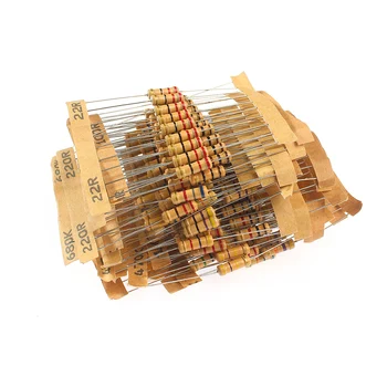20 числа от 1 W Набор от Резистори Опаковка Въглеродни Филма Резистори Асорти Комплект, 10 Ω ~ 1 М Ω 5% комплект резистори, електронни компоненти направи си сам
