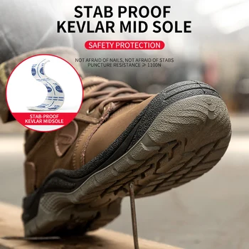2021 мъжки защитни обувки със стоманени пръсти, леки, дишащи работни ботуши със защита от удари, пробиви, статични