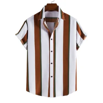 2023, летни мъжки ризи в хавайска ивица, разпродажба на дизайнерски дрехи с къс ръкав, ежедневни блузи с принтом, нова потребителска графика