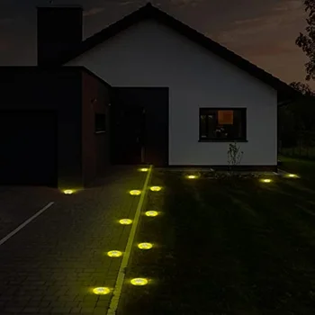 24 подови лампи на слънчеви батерии външни непромокаеми 8LED крушки за коридора са подходящи за градината или басейна, терасите на палубата преминаването на ландшафта