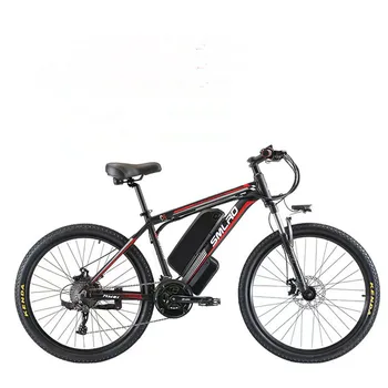 26-инчов електрически велосипед планински велосипед от алуминиева сплав с двоен спирачен спирачка, сигурен и стабилен, преносим, може да работи без електричество
