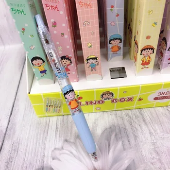 36 бр./компл. гел химикалка Sakura Momoko, скъпа мультяшная дръжка, неутрална дръжка, офис и ученически принадлежности, детски канцеларски материали на едро, химикалки 0,5 мм, черен