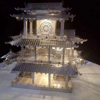 3D Метален Триизмерна Куклена Къща Тяньинь Павилион Театър Модел Пъзел САМ Сглобяване на Играчки За Възрастни, Деца, Подарък За Рожден Ден