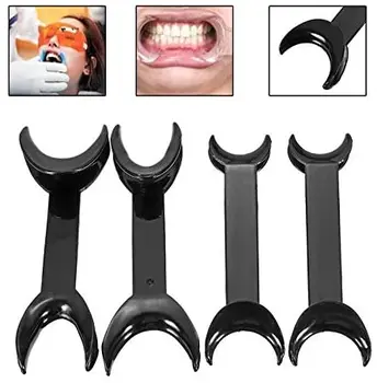 4 бр. стоматологично оборудване, ретрактор за устните и бузите, отварачка за устата, ортодонтско обзавеждане, прозрачен/черен
