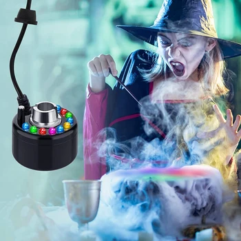 4 бр., устройство за замъгляване на Хелоуин, ултразвукова туманообразователь, възможност за промяна на цвят, led лампа Mister US Plug