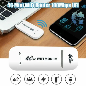 4G LTE Безжична USB ключ Мобилен Широколентов достъп на 150 Mbit/s, Модемная пръчка, Сим-карти, Безжичен Рутер, USB, 150 Mbit/s, Модемная Пръчка, WiFi Adapte