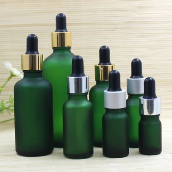 50 мл син / прозрачен /зелена /кафява стъклена бутилка етерично масло, хидратиращ течна серум комплекс за възстановяване на грижа за кожата козметична опаковка