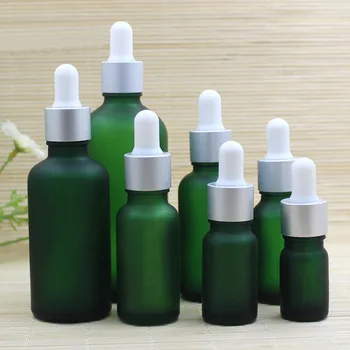50 мл син / прозрачен /зелена /кафява стъклена бутилка етерично масло, хидратиращ течна серум комплекс за възстановяване на грижа за кожата козметична опаковка