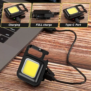 6 опаковки малки прожектора на КОЧАН, на ярък акумулаторна ключодържател, мини-фенерче, джобен фенер 500 лумена
