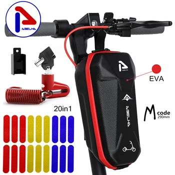 ABELHA нова черно-червена чанта за електрически скутери, аксесоари, велосипедна чанта, водоустойчив универсална предната чанта за скутер, мотор чанта