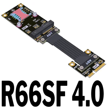 ADT Нова Безжична мрежова карта, Mini-PCIe до ленточному удлинителю Mini-PCIe PCI-E 4.0 3.0 Странично R66SF 4.0 Удължител на дънната платка