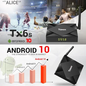 Android 10,0 TV Box Макс 4 GB RAM И 64 GB ROM Allwinner H616 Tanix TX6S Android 10 Четириядрен 6K Двойна Wifi медия плеър TX6 Youtube
