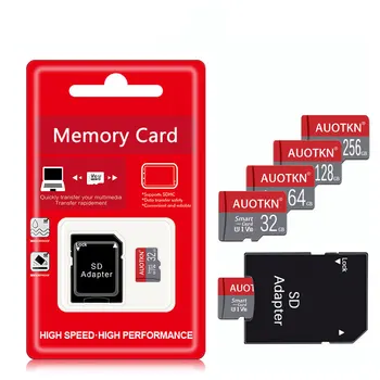 AuoTKN Мини tf flash-карта 16 GB Class10 micro SD tf карта Високоскоростна карта памет от 32 GB 64 GB 128 GB, 256 GB, 512 GB За цифрови устройства