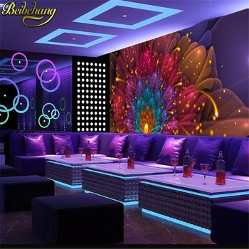 beibehang Потребителски фотообои 3D тапети ресторант Хладен нощен клуб бар KTV цветя инструменти фон стенни рисувани от ролка хартия
