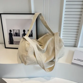 CGCBAG 2023, нова дамска чанта-месинджър голям капацитет, ежедневни вельветовая чанта за пазаруване, модни проста жена дизайнерска чанта-тоут