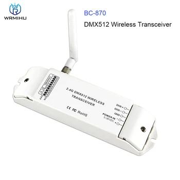 DC5V-36V BC-870 DMX512 2.4 Ghz Безжична Радиостанцията 350 м 126 Канали Многофункционален DMX Приемник на сигнала Контролер на Радиатора
