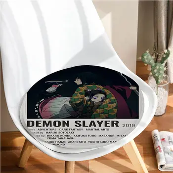Demon Slayer Европейската плюшен възглавница Домашна възглавница за гърба Мека удобна 50x50 см подложка за седалката на стола