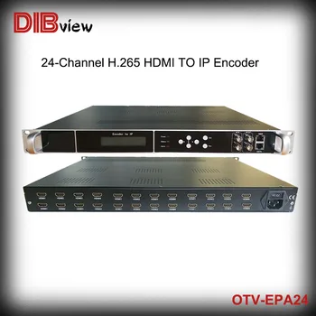 Dibview OTV-EPA24 24-канален видеокодер H. H. 264 265 1080p @ 60 кадъра в секунда с пускането на 4MPTS за главното устройство за цифрова телевизия