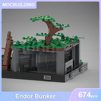 Endor Bunker Колекция Диорами MOC Строителни Блокове САМ Събрание Тухли Модел UCS Космически Дисплей Архитектурни Играчки, Подаръци 674 бр.