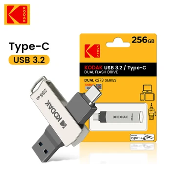 Kodak K273 USB флаш памети 64 GB 128 GB, 256 GB U-диск USB3.0 Метална OTG-стик 100% оригинална високоскоростната