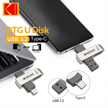 Kodak K273 USB флаш памети 64 GB 128 GB, 256 GB U-диск USB3.0 Метална OTG-стик 100% оригинална високоскоростната