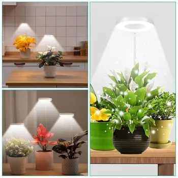 Led лампа за отглеждане на растения с пълен набор от 380-800 нм с 3 тайм-ами и 4 нива на димиране за стайни растения