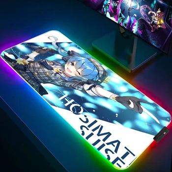 Led подложка за мишка Hoshimachi Suisei Mause Pad Аксесоари за игра на маса с подсветка Евтин настолен подложка за персонални КОМПЮТРИ за геймъри, офис аксесоар