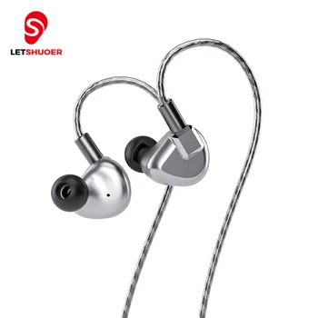 Letshuoer Shuoer S12 Кабелна Hi-Fi са най-добрите Слушалки в ушите IEMs Слушалки на Високо Качество на Стерео Бас 14.8 mm Голяма Плоска Драйвер за Модерен Монитор