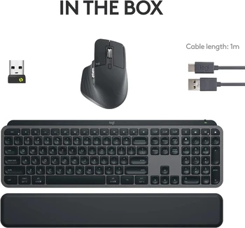 Logitech MX Keys Безжична Клавиатура и мишка Master 3S Performance Bluetooth Logi Болт Зареждане Ультратонкая С подсветка За Преносими КОМПЮТРИ