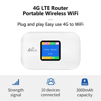 Lte 4G Рутер Безжичен Преносим MiFi Модем CAT4 150 Mbps WiFi Рутер С вашата сим-карта за Неограничен Интернет За Мобилни Точки за достъп Wifi